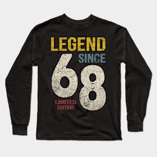 54 Years Old Vintage 1968 54th Birthday Decoration Men Women Long Sleeve T-Shirt